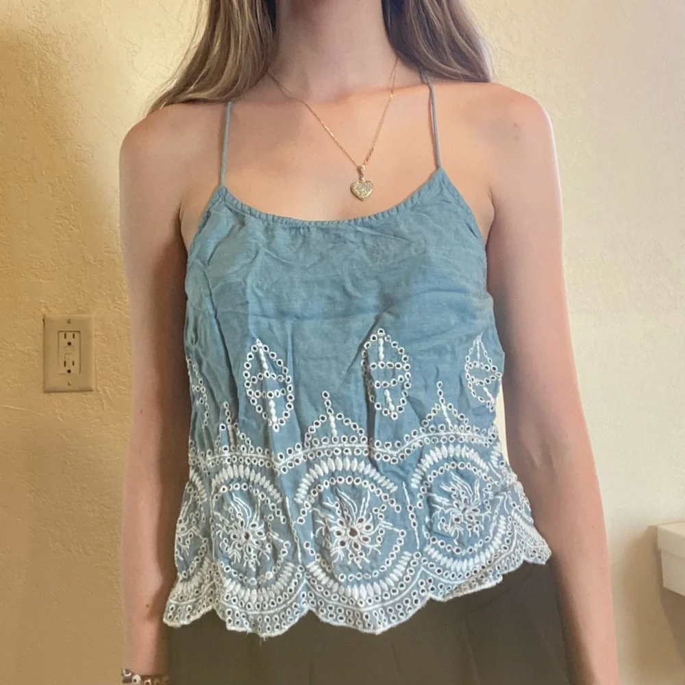 Super cute blue boho top - Picture 4 of 9
